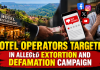 Hotel Operators Targeted in Alleged Extortion and Defamation Campaign
