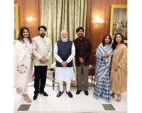 Actor Mammootty Meets PM Modi with Family After Receiving Padma Bhushan
