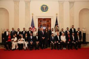 US President welcomes delegation of freed Israeli hostages to White House, hails them as heroes